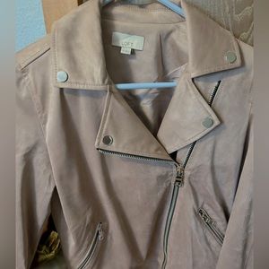LOFT Faux Suede Moto Jacket Size Small